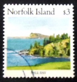 Selo postal de Norfolk Island de 1987 Ball Bay