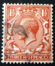 Selo postal do Reino Unido de 1912 King George V 1½