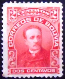 Selo postal da Bolívia de 1913 Eliodoro Camacho