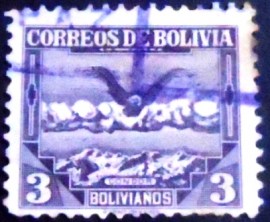 Selo postal da Bolívia de 1939 Andean Condor
