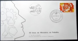 FDC Oficial de 1981 nº240 Ministério do Trabalho