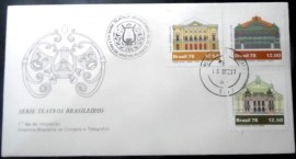 Envelope FDC Oficial de 1978 Teatros Brasileiros RJ