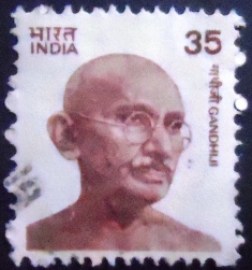 Selo postal da Índia de 1980 Gandhi