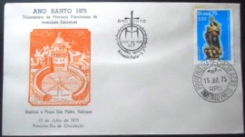 FDC Oficial nº 71 de 1975 Ano Santo e Província