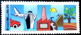 Selo postal do Brasil de 1988 C N I