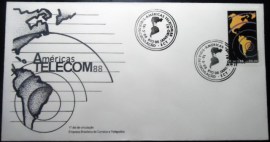 FDC Oficial nº 446 de 1988 Telecom 88 45560