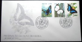 FDC Oficial nº 395 de 1986 Borboletas