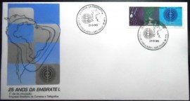 FDC oficial nº 513 de 1990 Embratel