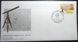 FDC Oficial de 1992 nº 578 Missão Cruls