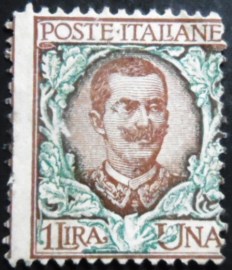 Selo postal da Itália de 1901 Vittorio Emanuele III 1