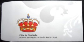 Envelope de 1º Dia de Circulação do Brasil de 2008 Família Real