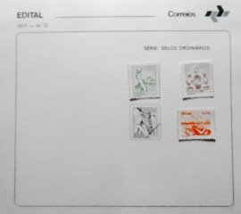 Edital de Lançamento nº.12 de 1977 Selos Ordinários