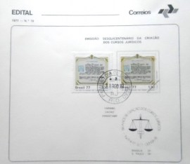 Edital nº 18 de 1977 Cursos Jurídicos