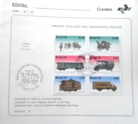 Edital de Lançamento nº 23 de 1978 Transportes Postais