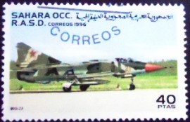 Selo postal do Sahara Ocidental de 1996 Aircraft 40