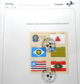 Edital de Lançamento nº 30 de 1984 Bandeiras do Brasil