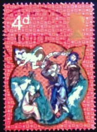 Selo postal do Reino Unido de 1970 Shepherds and Apparition of Angel