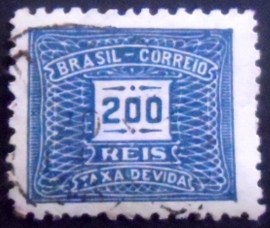 Selo postal do Brasil de 1935 Cifra Horizontal 200 U K