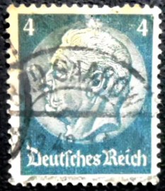 Selo postal da Áustria de 1938 Paul von Hindenburg