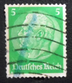 Selo postal da Áustria de 1938 Paul von Hindenburg