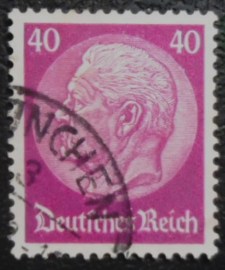 Selo postal da Áustria de 1938 Paul von Hindenburg