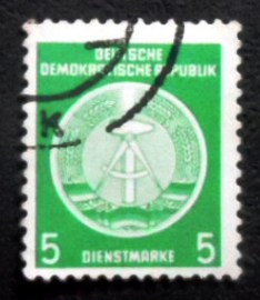 Selo postal da Alemanha Democrática de 1954 Hammer and Compass