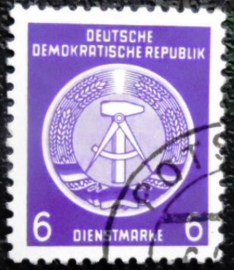 Selo postal da Alemanha Democrática de 1954 Hammer and Compass