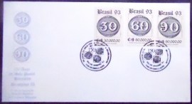 FDC Oficial 589 de 1993 150 Anos dos Olhos-de-Boi