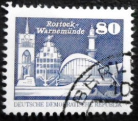 Selo postal da Alemanha Democrática de 1981 Rostock