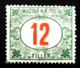 Selo postal da Hungria de 1916 Postage Due