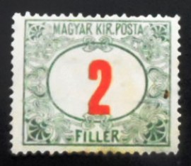 Selo postal da Hungria de 1915 Postage Due