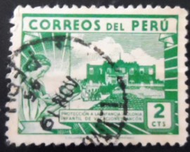 Selo postal do Peru de 1938 Children’s Holiday Center