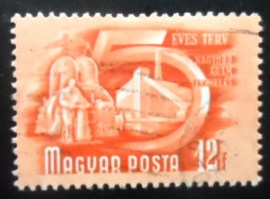 Selo postal da Hungria de 1951 Heavy industry