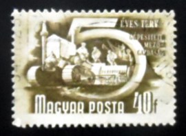 Selo postal da Hungria de 1951 Heavy industry