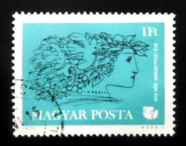 Selo postal da Hungria de 1975 International Women's Year