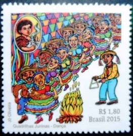 Selo postal do Brasil de 2015 São João