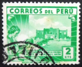Selo postal do Peru de 1945 Children’s Holiday Center