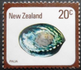 Selo da Nova Zelândia de 1978 Rainbow Abalone