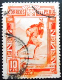 Selo postal do Peru de 1936 El Chasqui