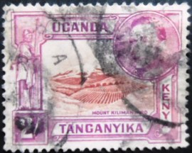 Selo postal da África Oriental Britânica de 1941 Mount Kilimanjaro