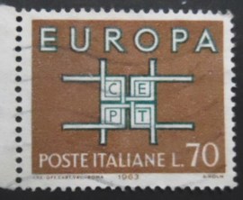 Selo postal da Itália de 1963 Co-operation