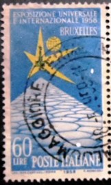 Selo postal da Itália de 1958 Brussels International Exhibition