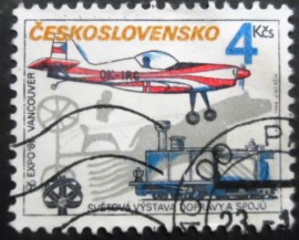 Selo da Tchecoslováquia de 1986 Expo 86 Int. Transport and Communications