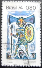 Selo postal Comemorativo do Brasil de 1974 - C 830 U