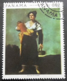 Selo postal do Panamá de 1967 The water carrier by Goya