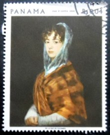 Selo postal do Panamá de 1967 Señora Francisca Sabasa y Garcia
