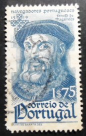 Selo postal de Portugal de 1945 Ferdinand Magellan