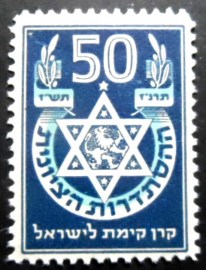 Selo postal de 1947 50th Anniversary ZO 50 azul