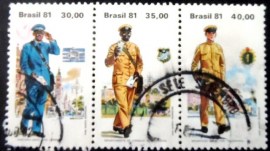 Se-tenant do Brasil de 1981 Criação DCT