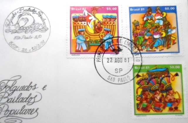 FDC Oficial nº 229 de 1981 Folguedos e Bailados Populares